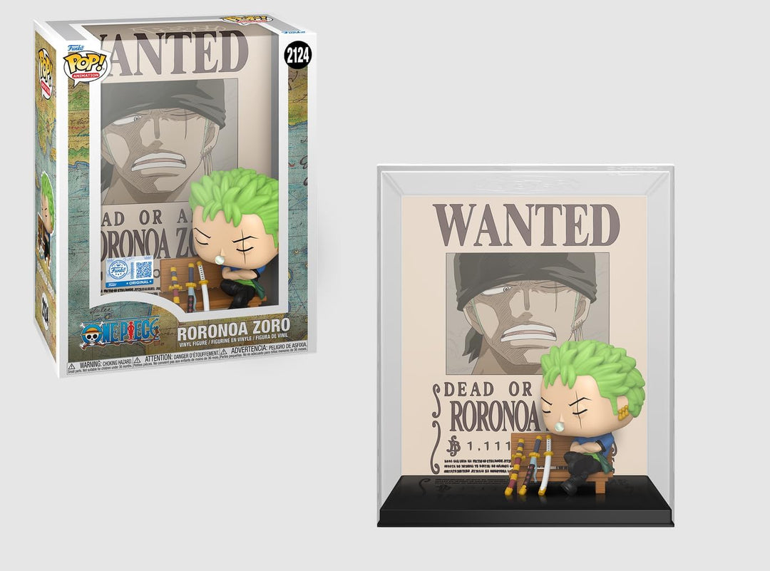 Funko Póster de una pieza Roronoa Zoro Wanted Pop Exclusiva Figura...