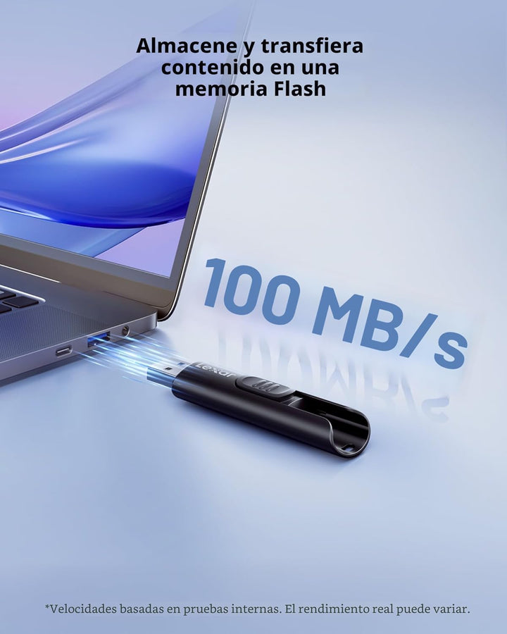 Lexar Paquete de 3 Memorias Flash A30E de 64GB USB 3.2 Gen 1, Unida...