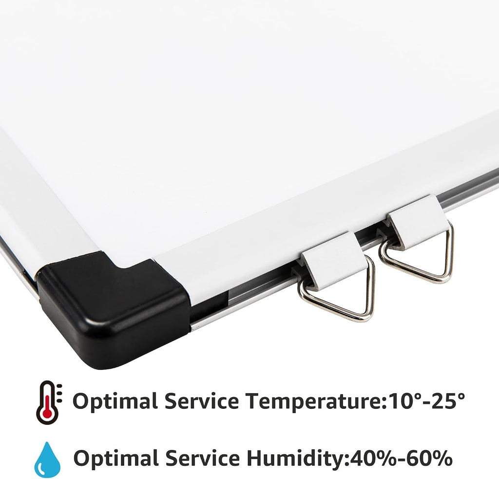 Amazon Basics Pizarra blanca magnética grande de borrado en seco con marco de aluminio, bandeja para bolígrafos, montaje en pared, 35.4 x 23.6 pulgadas, para escuela, aula, oficina y hogar