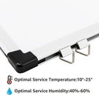 Amazon Basics Pizarra blanca magnética grande de borrado en seco con marco de aluminio, bandeja para bolígrafos, montaje en pared, 35.4 x 23.6 pulgadas, para escuela, aula, oficina y hogar