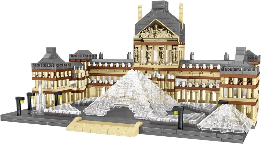dOvOb Juego de micro bloques de construcción de Louvre de arquitectura (2885 piezas) - Modelo arquitectónico de fama mundial juguetes regalos para niños y adultos