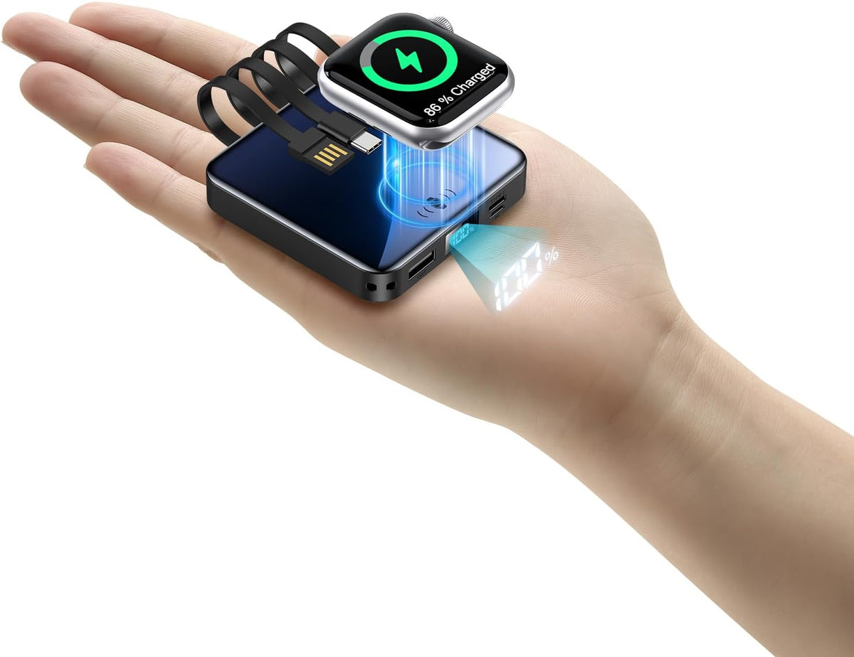Mini cargador portátil para iWatch 12000mAh, banco de energía con c...