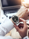 Hollowed Out Design Reloj mecánico totalmente automático para hombre, cuerda automática, a la moda, impermeable, luz nocturna, reloj de temperamento de moda A8