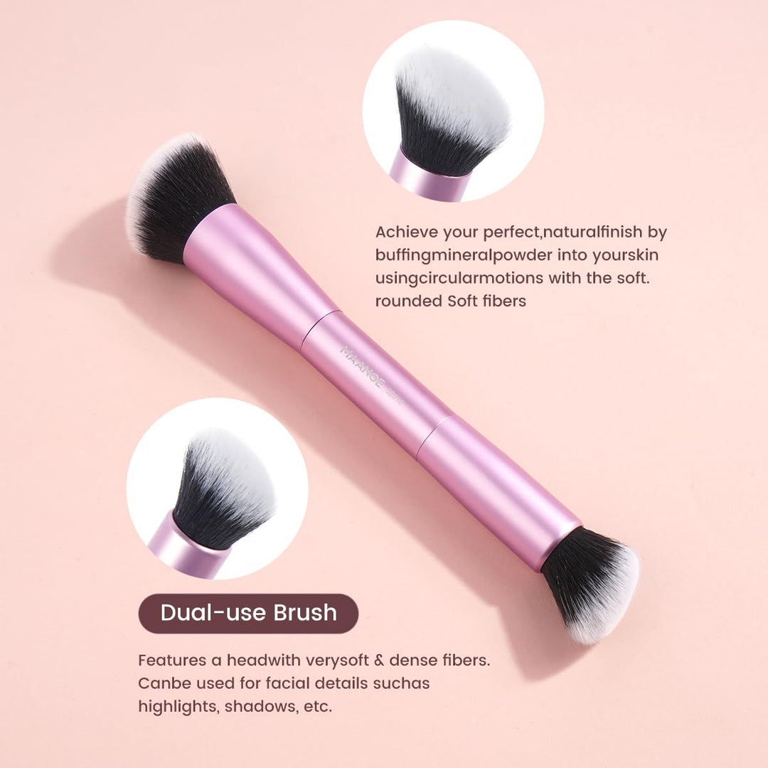 MAANGE Juego de 20 brochas de maquillaje de base, brocha de contorn...