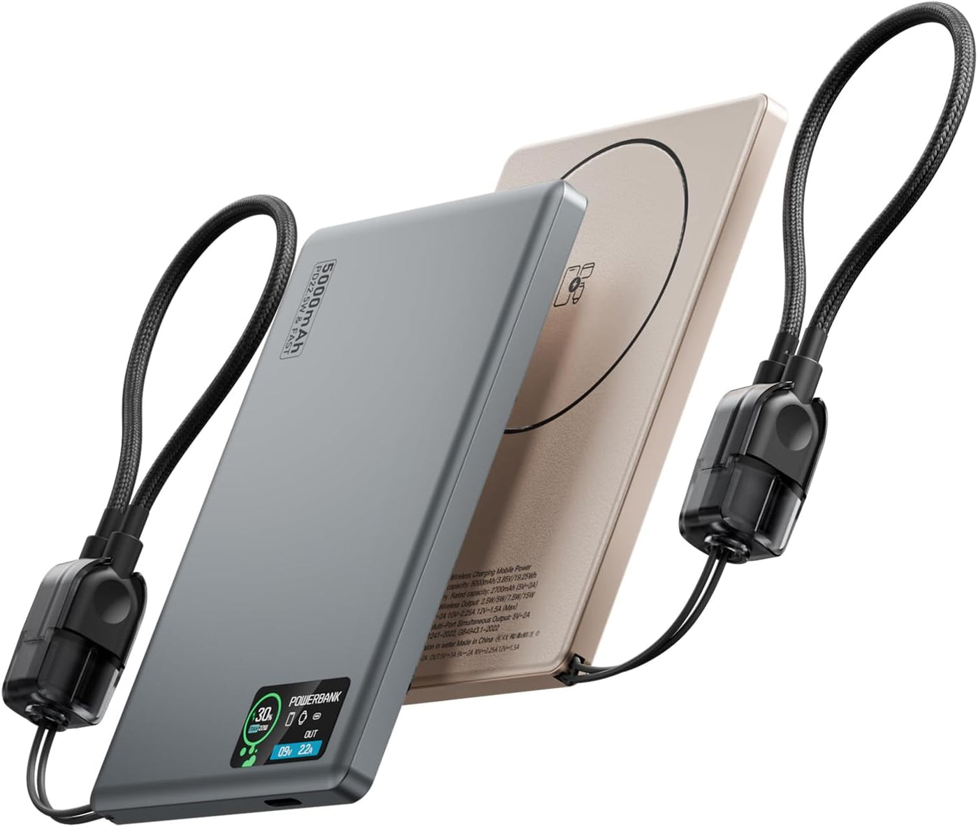 [Paquete de 2] Cargador portátil magnético para iPhone, 0.3 pulgada...