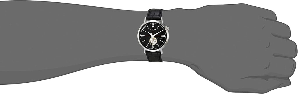 Bulova - Reloj Aerojet automático de 3 manecillas para hombre, apertura con vista interior, reserva de energía de 40 horas, cristal mineral doble curvado,41 mm
