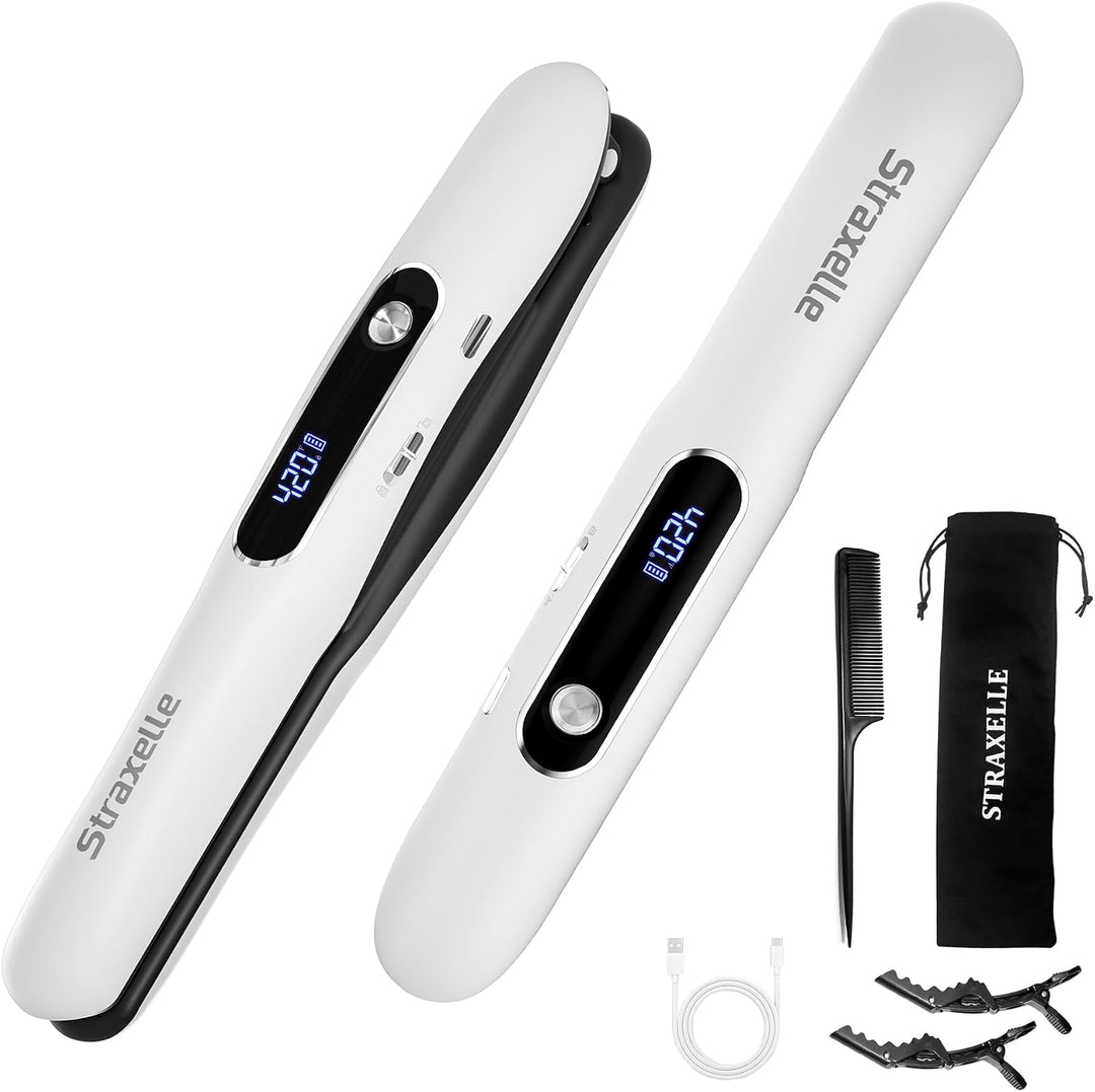 Mini alisadores y rizadores de pelo inalámbricos, alisadores de via...