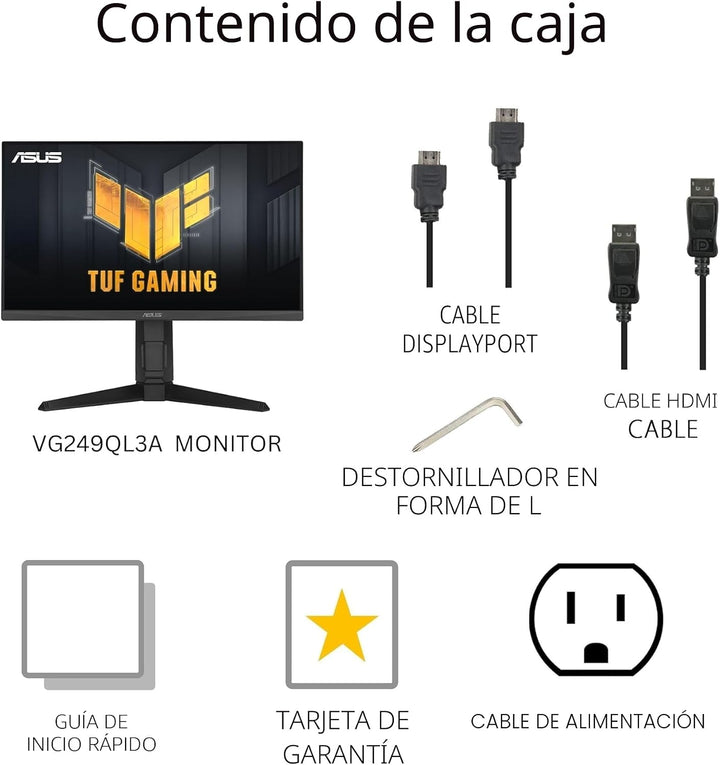 ASUS TUF Gaming Monitor 1080P (VG249QL3A) de 24" (23.8" vis...
