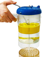 Separador de salsa de grasa de vidrio, 4 tazas, filtro de acero inoxidable