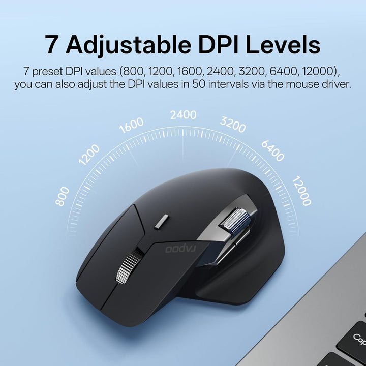 Rapoo Ratón inalámbrico MT760 PRO, NearLink + Bluetooth 5.0 multidi...