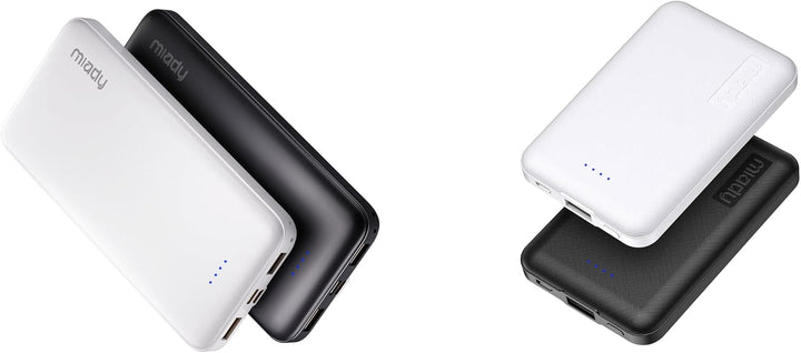 Miady Paquete de 4 cargadores portátiles a granel de 5000mAh + 1000...