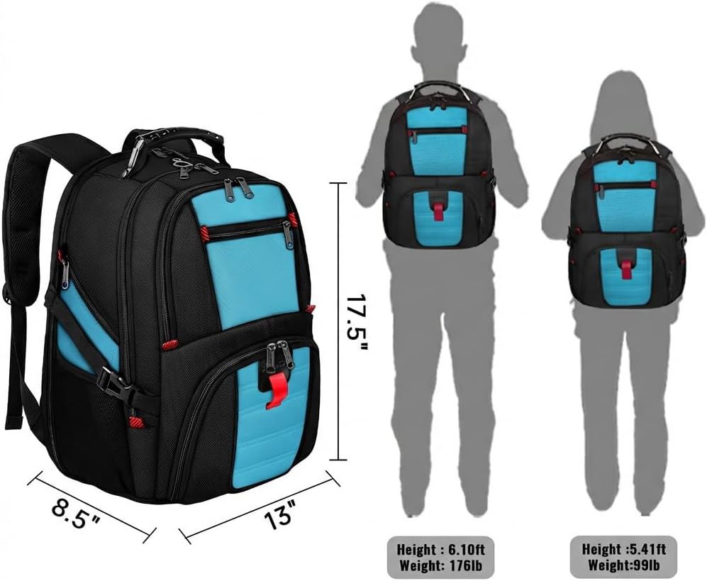 YOREPEK Mochila de Viaje, Mochilas para Laptop Extra Grandes de 50L...