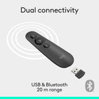 Logitech Presentador inalámbrico R500s PowerPoint Clicker con puntero láser
