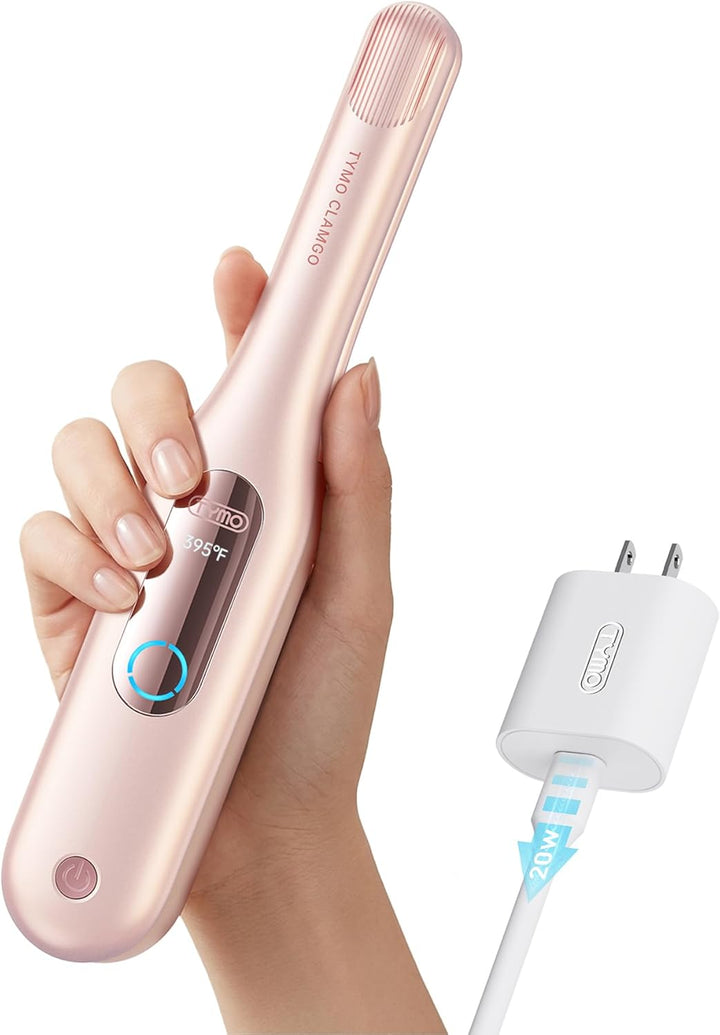 TYMO Mini plancha plana inalámbrica, mini plancha rizadora de pelo...