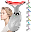 Masajeador facial cara y cuello, varita de esculpir cara con 7 colores rojo (gris)