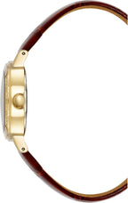 Armitron Reloj para Mujer con correa de cuero real adornada con cristales genuinos