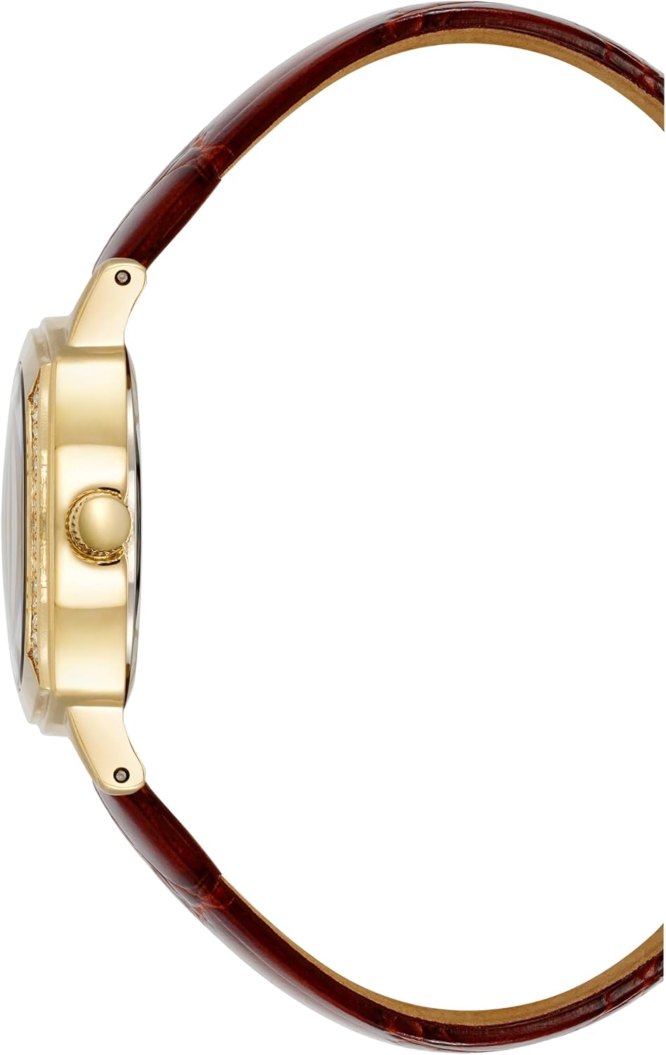 Armitron Reloj para Mujer con correa de cuero real adornada con cristales genuinos