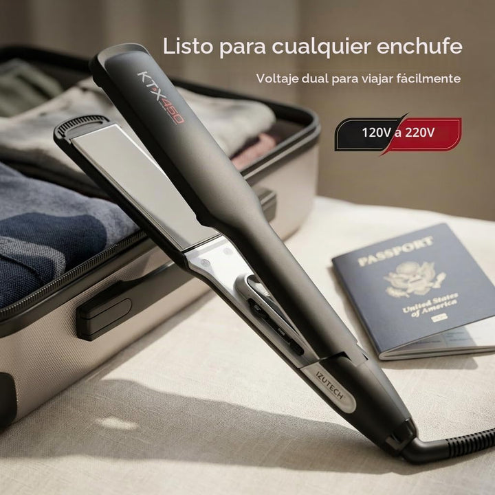 IZUTECH Plancha plana de titanio KTX450 de 1.75 pulgadas, plancha d...