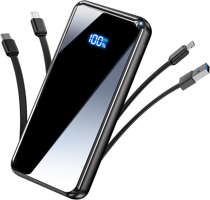 Cargador portátil, banco de energía de 50000 mAh con cable incorpor...