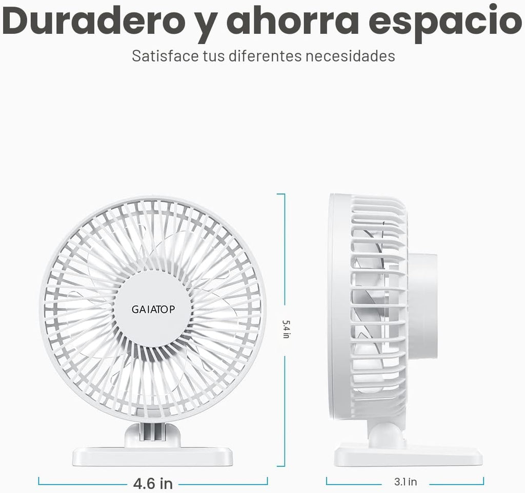 Gaiatop - Ventilador de escritorio USB, pequeño pero potente, perso...