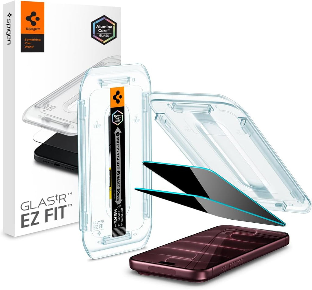 Spigen Filtro de privacidad Protector de pantalla de vidrio templado para