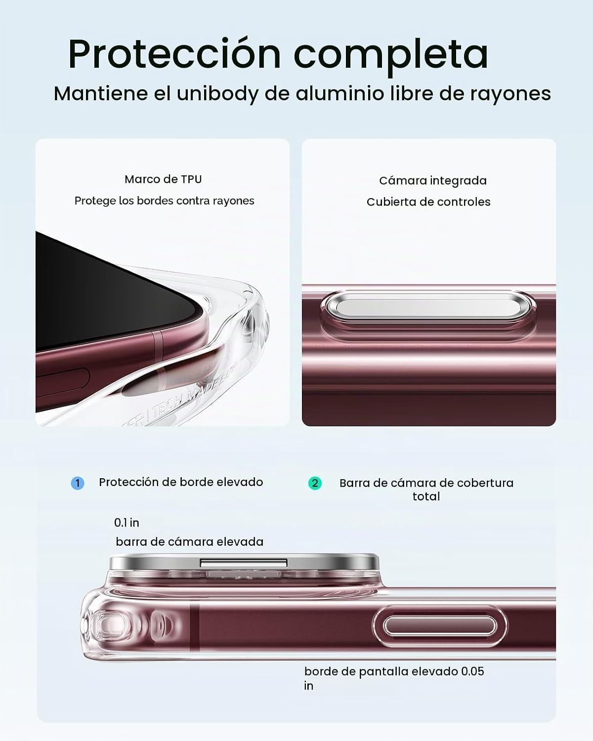 ESR Funda híbrida clásica para iPhone 18 Pro/17 Pro con soporte flexible