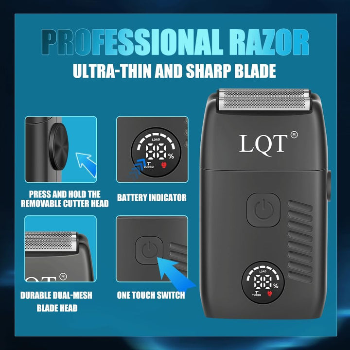 LQT Cortapelos para hombres con pantalla LED de alimentación, kit d...