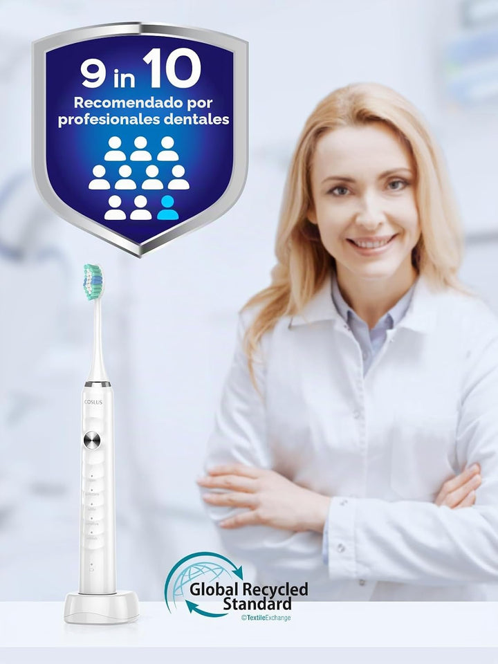 Cepillo de dientes eléctrico sónico COSLUS C40 para adultos, 47000V...