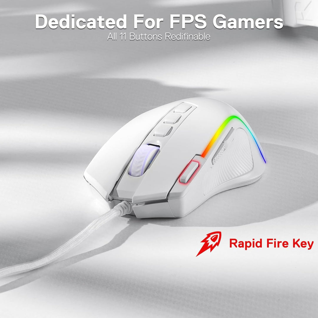 Redragon M612 Predator RGB - Mouse para juegos con cable óptico de...