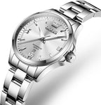 OLEVS Reloj para Mujer Lujo Acero Inoxidable Pulsera Pequeña para Vestir, a Prueba de Agua, Analógico