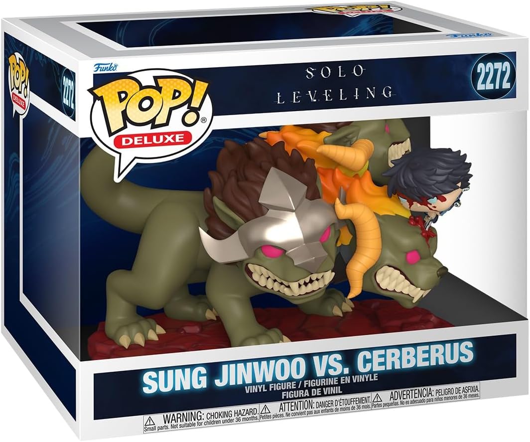 Funko Pop! Deluxe: Solo Leveling - Sung Jinwoo Vs Cerberus - Figura de vinilo coleccionable - Idea de regalo - Producto oficial - Juguetes para niños y adultos - Fans del anime