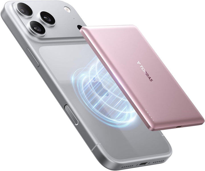 TORRAS MiniMag Power Bank, cargador portátil inalámbrico ultra delg...