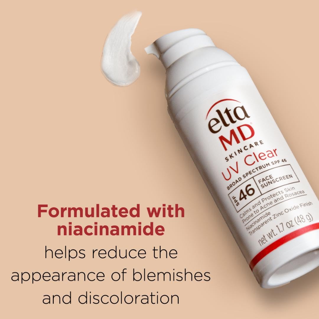 EltaMD UV Clear Face Sunscreen SPF 46, Oil-Free Sunscreen with Zinc...