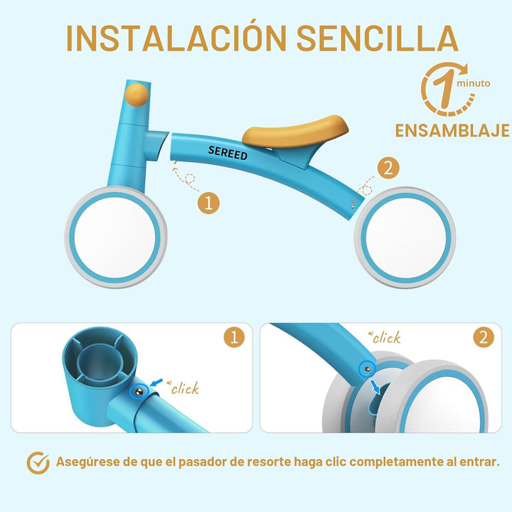 SEREED - Bicicleta de equilibrio para bebés de 1 año, niños y niñas...