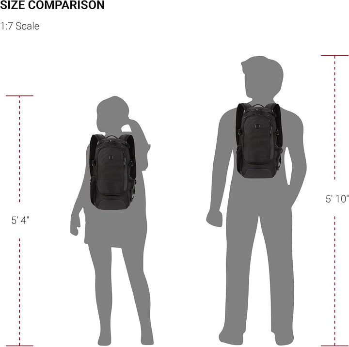 SwissGear 3598 - Mochila estrecha de día, negro (Black Ballistic)