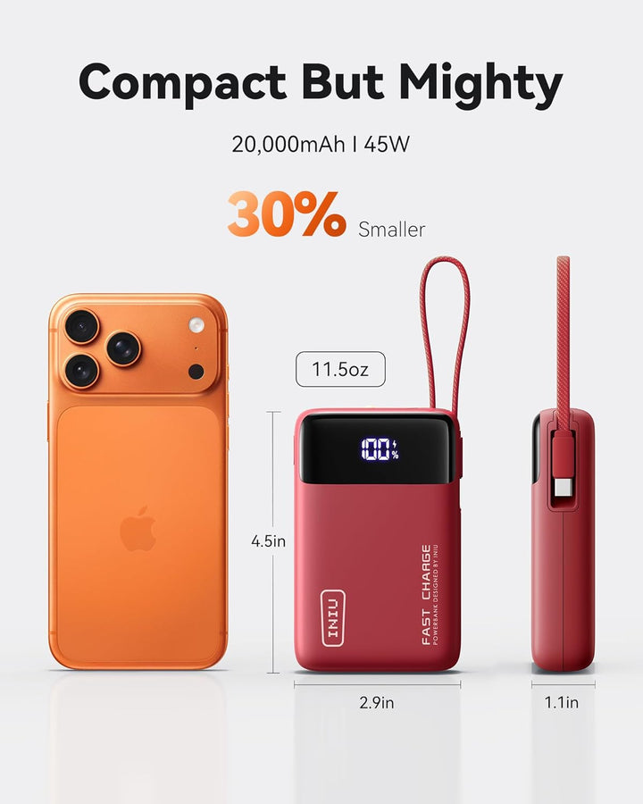 INIU Cargador portátil, batería externa compacta de 20000mAh con ca...