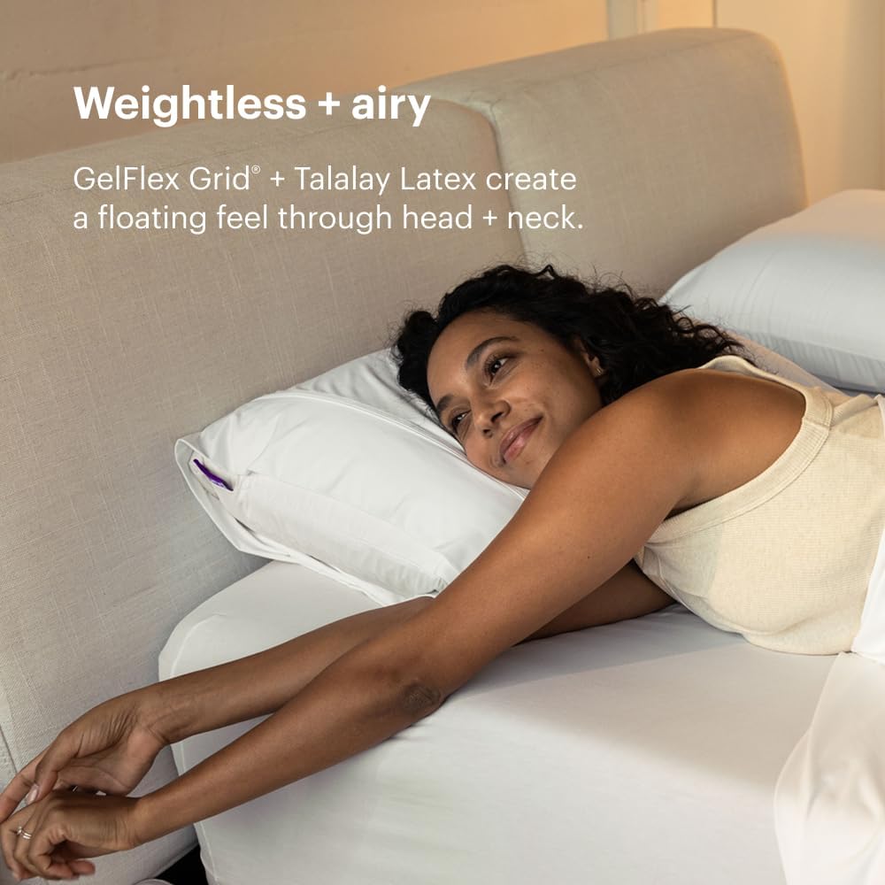 Almohada Purple Harmony - Loft mediano, tamaño King, almohada de gel