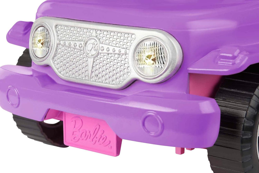 Barbie - Vehículo todo terreno color morado con asientos