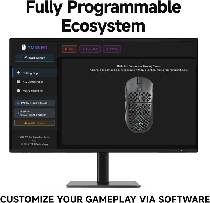TMKB - Mouse inalámbrico para juegos, sensor óptico de 24000 DPI, b...