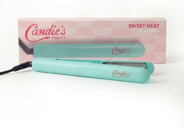 Candie's 1" Flat Iron Hair Straightener, Pink, Ceramic Plates, Dual...