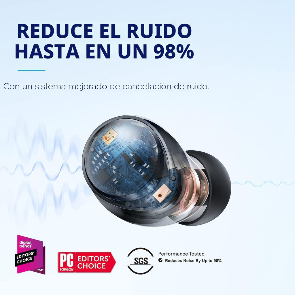 Soundcore de Anker Space A40 Auriculares inalámbricos con cancelación activa de ruido, Negro