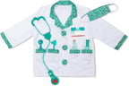Melissa & Doug - Disfraz para jugar a ser doctor (embalaje libre de frustración)