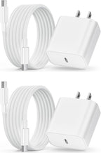 Paquete de 2 cargadores rápidos USB C para iPad Pro de 13/11/12.9 pulgadas, iPad A16/10ª generación, iPad Air de 13/11 pulgadas/5ª/4ª/Mini, cargador de iPad tipo C de 20 W de carga rápida con cable de