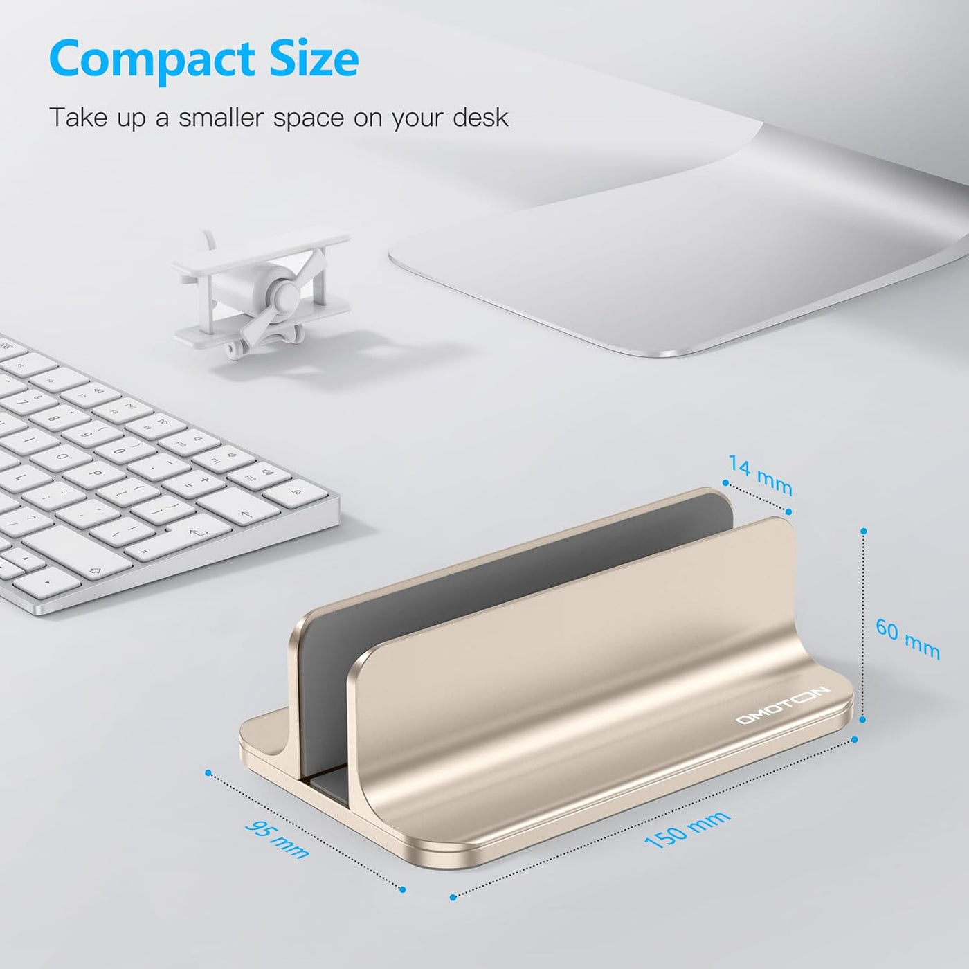 OMOTON Soporte vertical para laptop, soporte de aluminio de escrito...