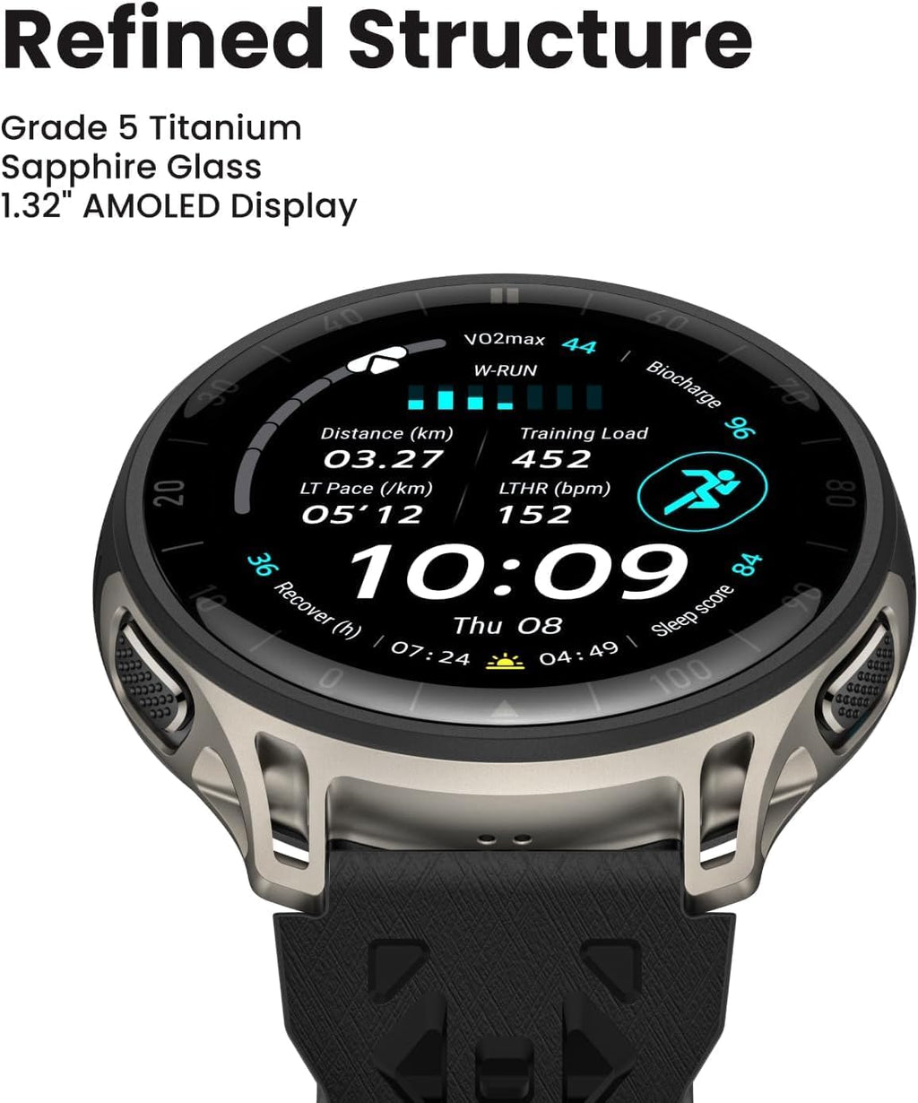 Amazfit Reloj inteligente Cheetah 2 Pro, cristal de zafiro AMOLED de 1.32