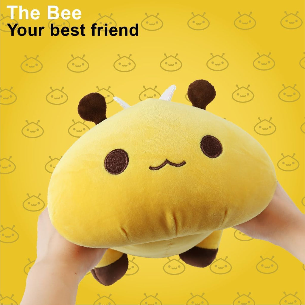 Onsoyours Lindo peluche de abeja, suave almohada de peluche de abeja melífera para niños (amarillo, 19 pulgadas)
