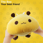 Onsoyours Lindo peluche de abeja, suave almohada de peluche de abeja melífera para niños (amarillo, 19 pulgadas)