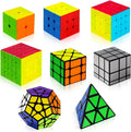 Speed Cubes - Paquete de 8 cubos de rompecabezas mágicos para niños y