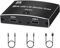 Interruptor USB C de 40 Gbps para 2 computadoras, Conmutador USBC,2 cables