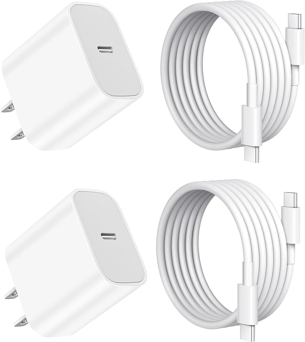 Paquete de 20 cargadores rápidos USB C de 20 W para Apple iPad Pro de 13/12.9/11 pulgadas, iPad A16/10ª generación, iPad Air de 11/13 pulgadas/5ª/4ª, iPad mini 6/7, cargador de iPad bloque de carga